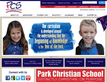 Tablet Screenshot of parkchristianschool.org